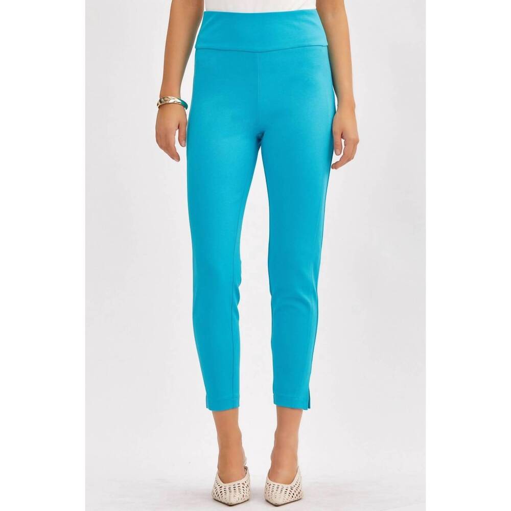NEW DEAR SCARLETT magic high waisted skinny capri pants in tropic teal
